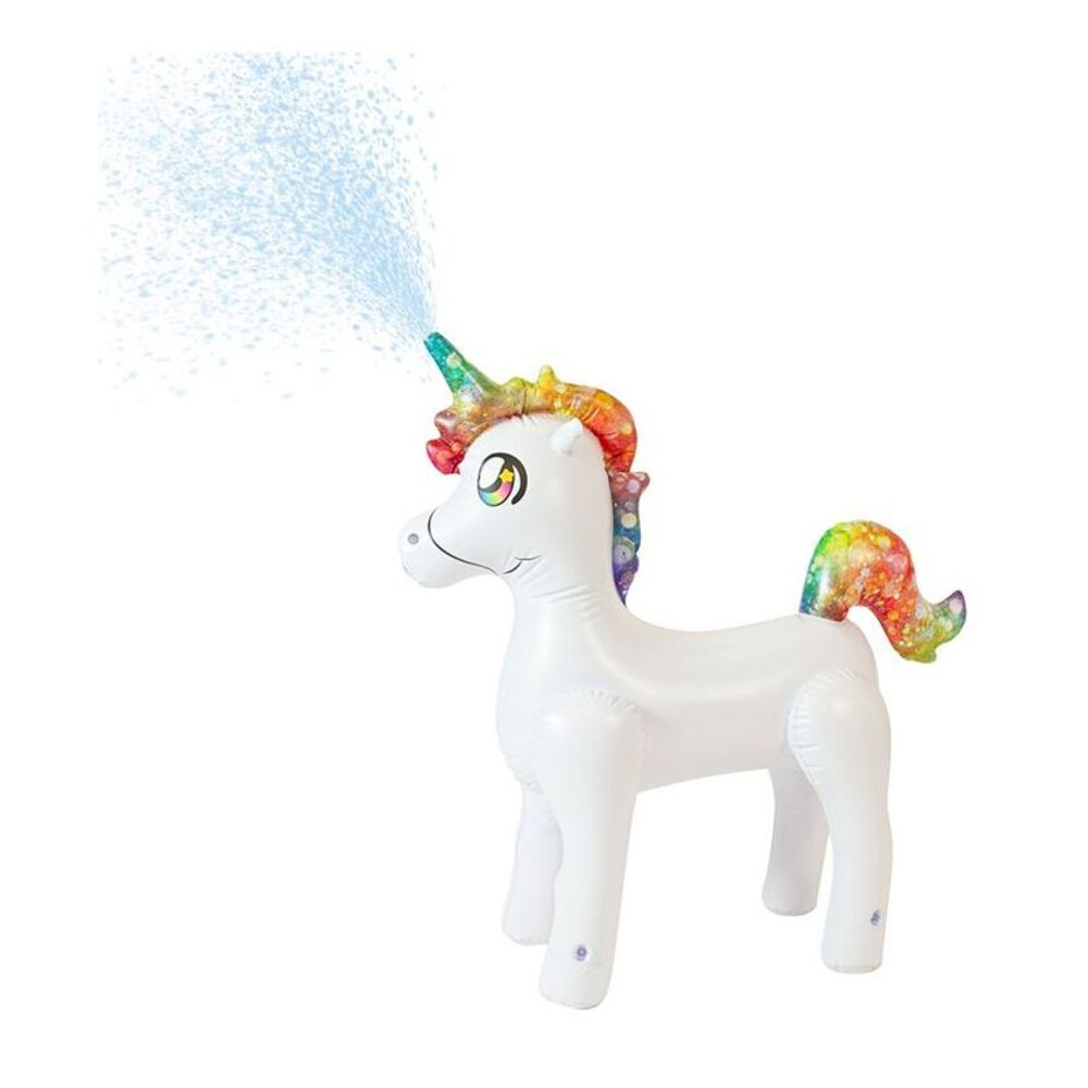 PoolCandy Inflatable Unicorn Sprinkler Simple Setup 36" Tall